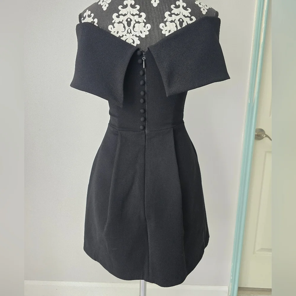 Nadine Merabi Harper Black Mini Dress Size XS - Picture 4 of 16